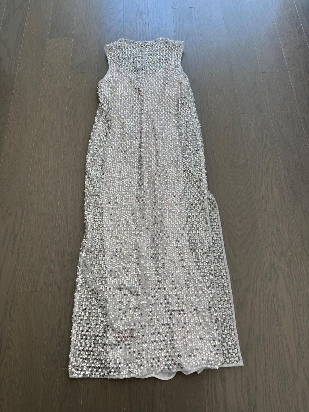 Shona Joy Silver Sequin Maxi Dress - Picture 3 of 9